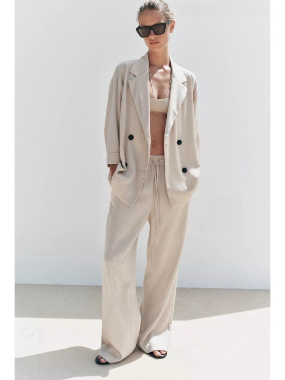 ZARA Oversized Crinkle Blazer - Picture 10 of 10